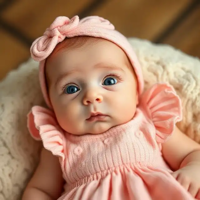 Infant wearing soft cotton dress with festive New Year-tinyracks 