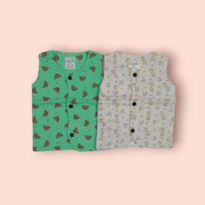 Sleeveless top for newborn baby muslin jhabla baby clothes, soft muslin newborn baby clothes for comfort.