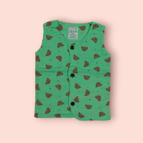 Sleeveless top for newborn baby muslin jhabla baby clothes, soft muslin newborn baby clothes for comfort.