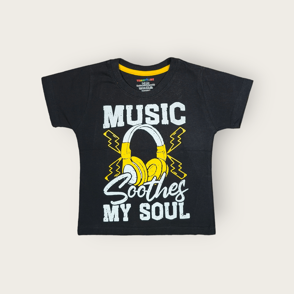 baby-boys-clothes-black-colour-t-shirt-for-baby-boys-age-1-2 Black colour baby boys t shirt with music print – stylish and comfortable baby boys clothes for 1 to 2 year olds.