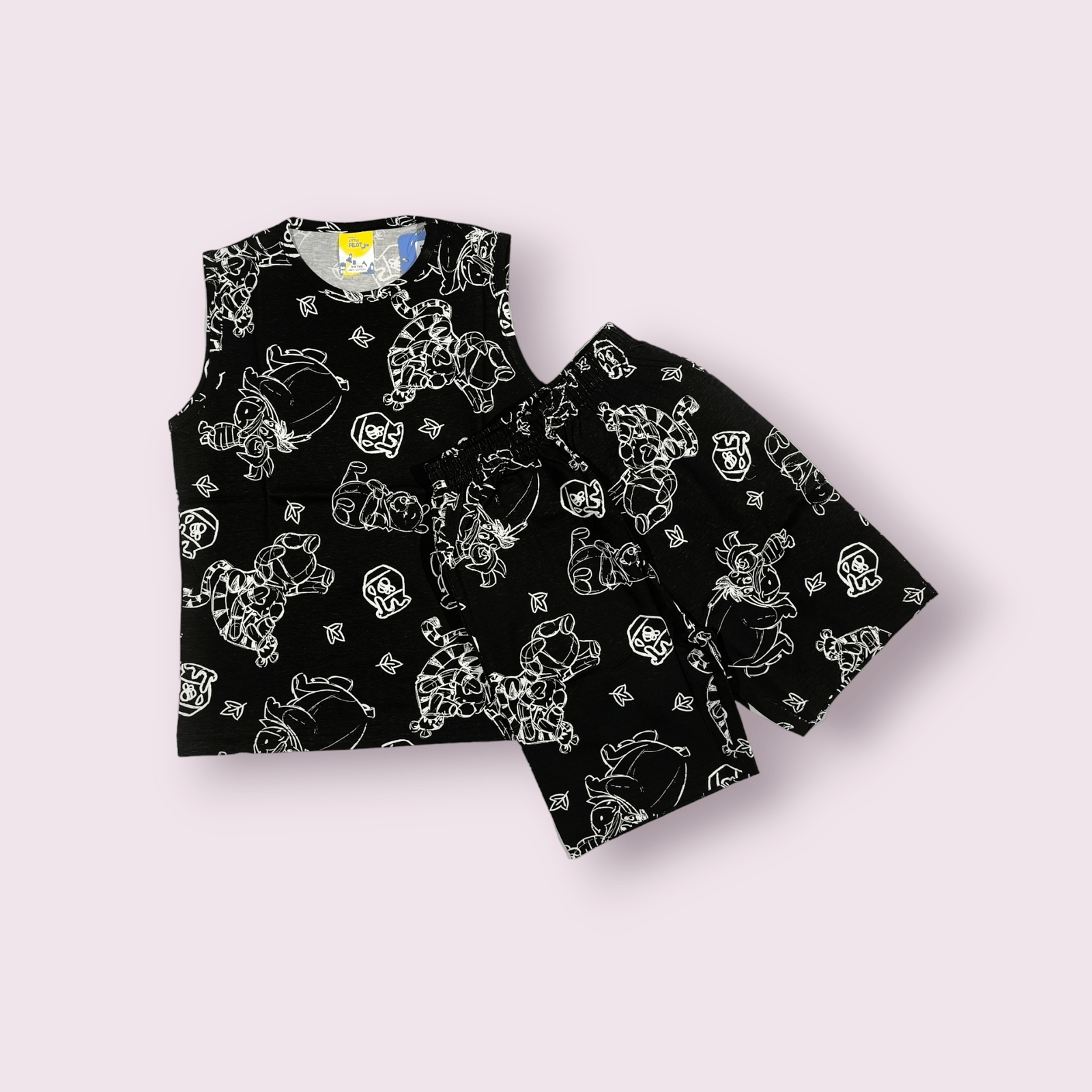 Sleeveless t-shirt and shorts set for boys, stylish coord set for boys, comfortable toddler clothes for summer wear.