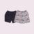 DESIGNER PRINTED NAVY BLUE SHORTS + FLORAL PRINTED WHITE SHORTS