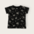 FLORAL PRINTED BLACK T-SHIRT
