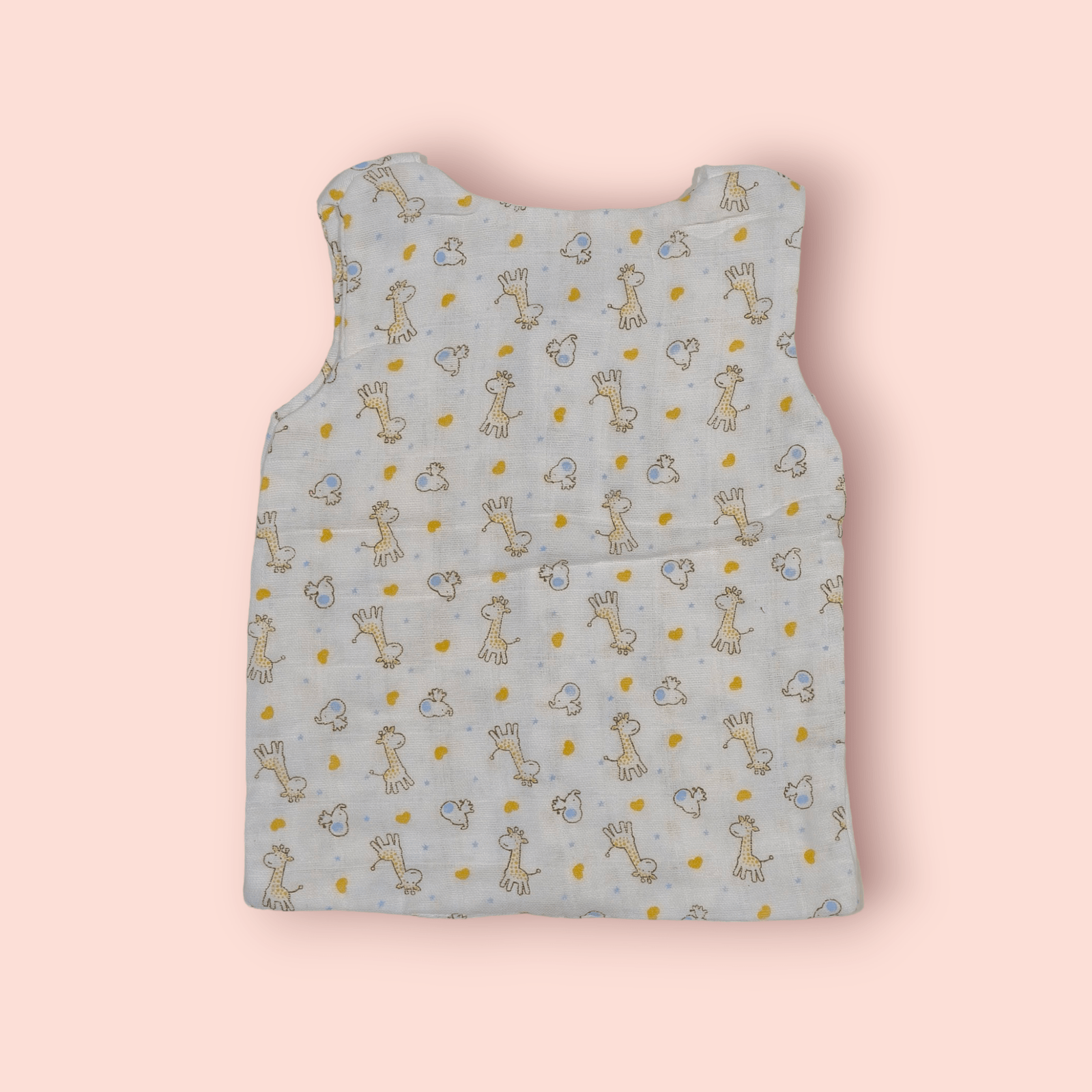 Sleeveless top for newborn baby muslin jhabla baby clothes, soft muslin newborn baby clothes for comfort.