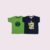 GRAPHIC PRINTED GREEN T-SHIRT + GRAPHIC PRINTED NAVY BLUE T-SHIRT
