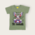GRAPHIC PRINTED LIGHT OLIVE GREEN T-SHIRT