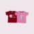 GRAPHIC PRINTED RED T-SHIRT + KITTEN PRINTED PINK T-SHIRT