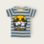 GRAPHIC PRINTED STRIPED T-SHIRT