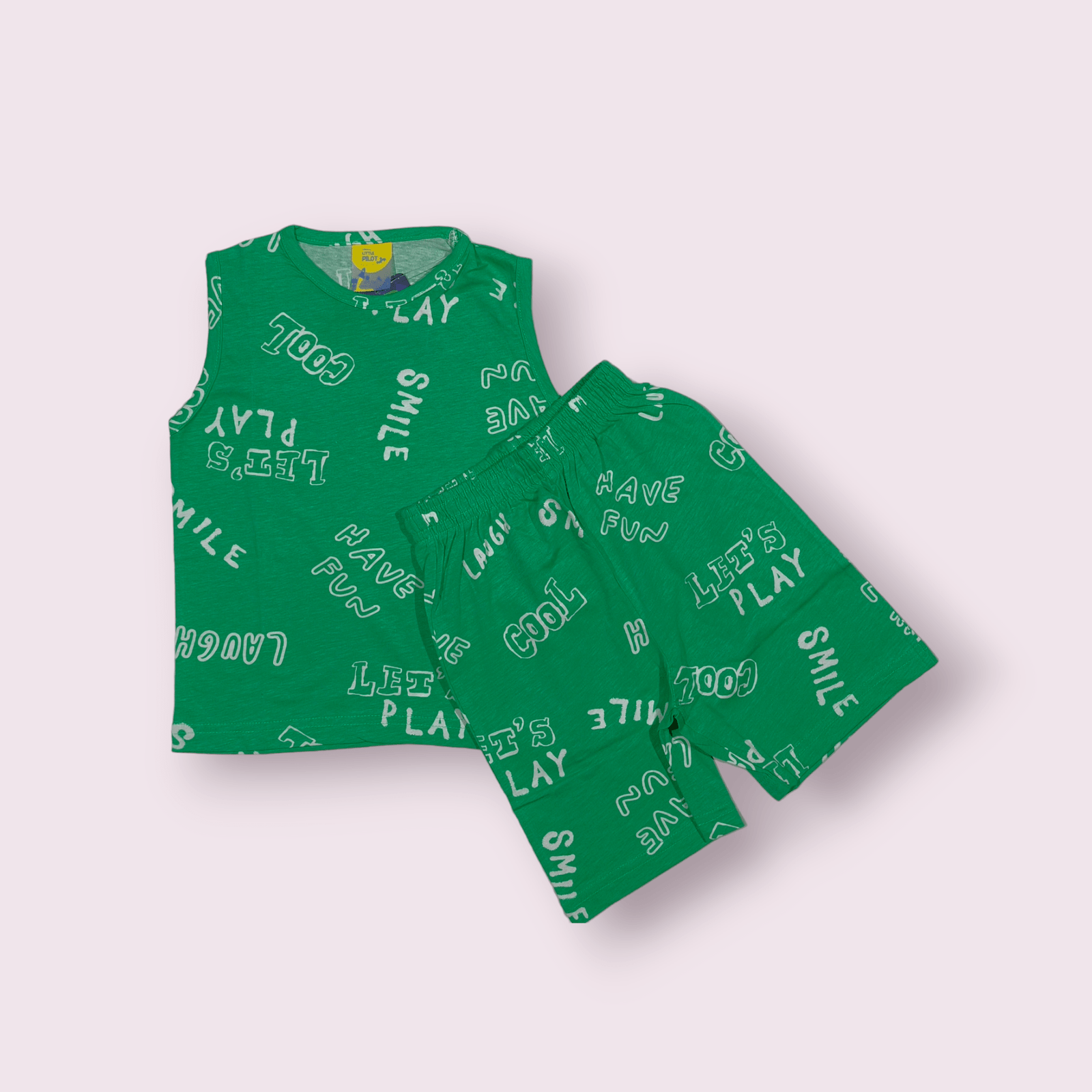 Sleeveless t-shirt and shorts set for boys, coord set for boys toddler clothes, comfortable cotton outfit for active toddlers aged 2-4.