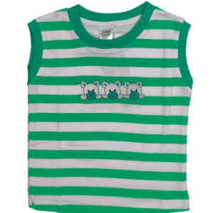 Sleeveless t-shirt and shorts set for boys, cotton striped t-shirt and shorts set for boys perfect for summer wear.