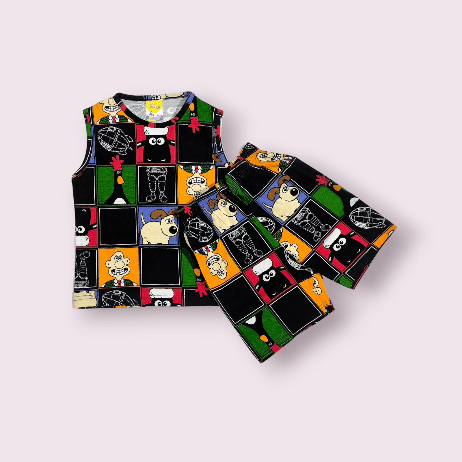 Sleeveless t-shirt and shorts set for boys, coord set for boys toddler clothes, comfortable cotton outfit for active toddlers aged 2-4.