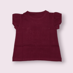 Cotton t-shirt for girls – knot type t-shirt for girls aged 3-4, perfect for toddlers clothing with a trendy and comfy design.
