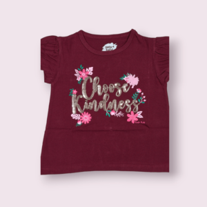 Cotton t-shirt for girls – knot type t-shirt for girls aged 3-4, perfect for toddlers clothing with a trendy and comfy design.