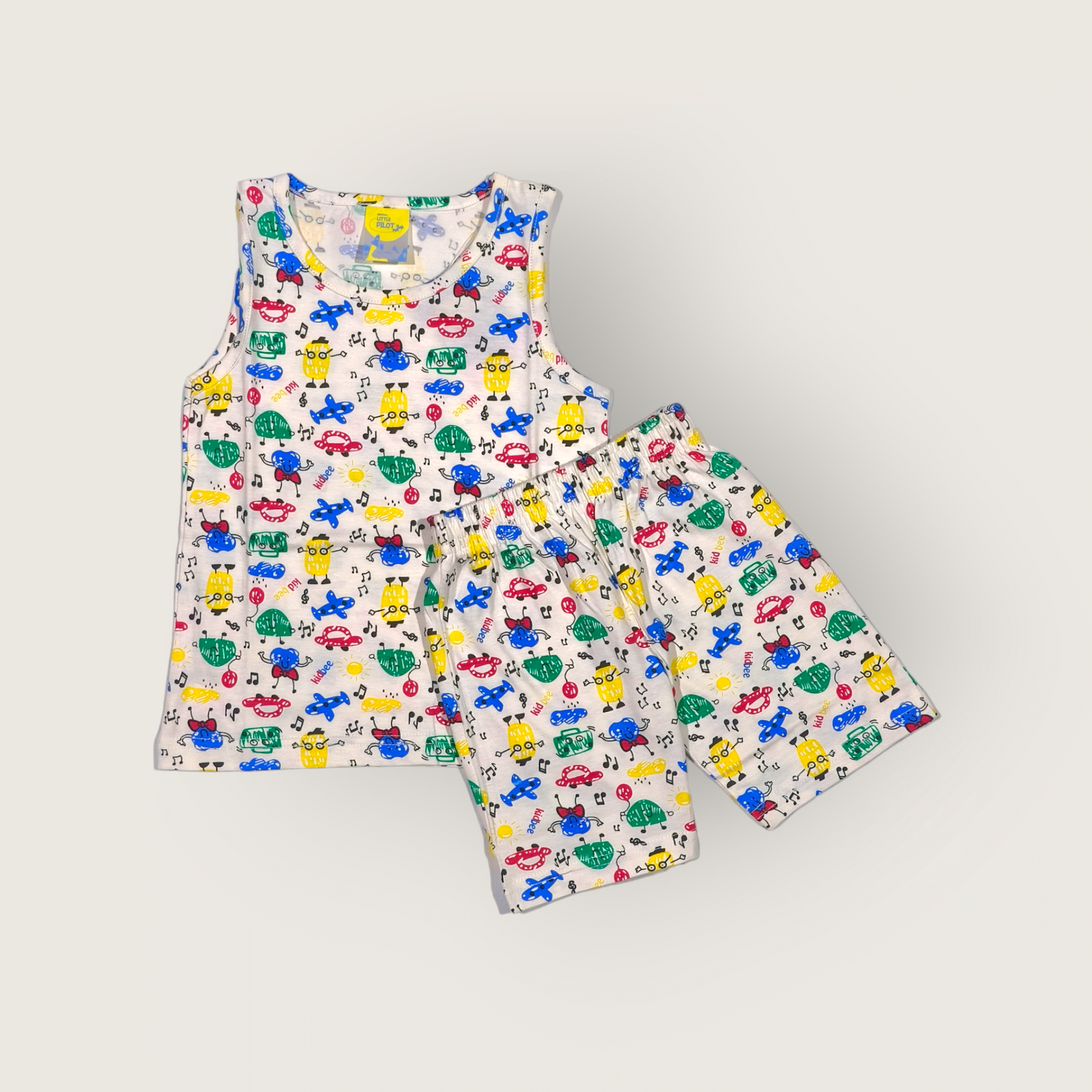 Sleeveless t-shirt and shorts for girls – kids toddler clothing sleeveless coord set for girls, comfortable and stylish summer outfit for young girls.