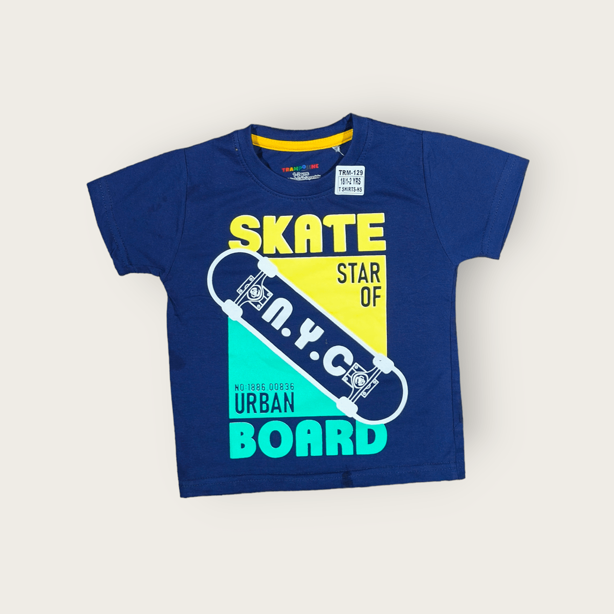 navy-blue-skate-print-tshirt-for-baby-boys-cotton-round-neck-baby-boys-clothes navy blue cotton t shirt for baby boys with colorful skate print stylish round neck baby boys clothes perfect for casual wear