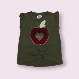 Cotton t-shirt for girls – knot type t-shirt for girls aged 3-4, perfect for toddlers clothing with a trendy and comfy design.