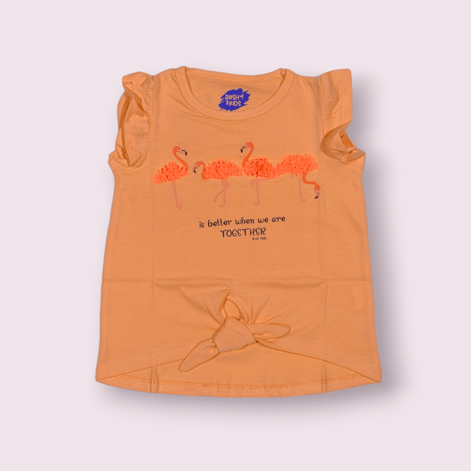 Cotton t-shirt for girls – knot type t-shirt for girls aged 3-4, perfect for toddlers clothing with a trendy and comfy design.