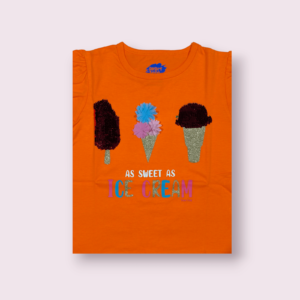 Cotton t-shirt for girls – knot type t-shirt for girls aged 3-4, perfect for toddlers clothing with a trendy and comfy design.
