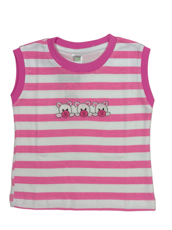 Sleeveless t-shirt and shorts set for boys, cotton striped t-shirt and shorts set for boys perfect for summer wear.