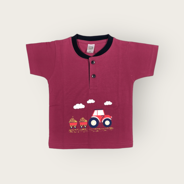 wine red t-shirt for baby boys, from tiny racks baby boys clothes collection, soft cotton t-shirt for infants.