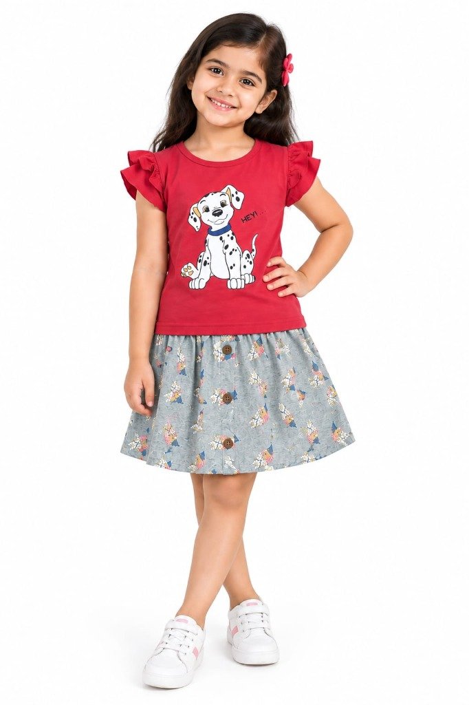 GIRLS 2-PIECE SKIRT AND TOP SET